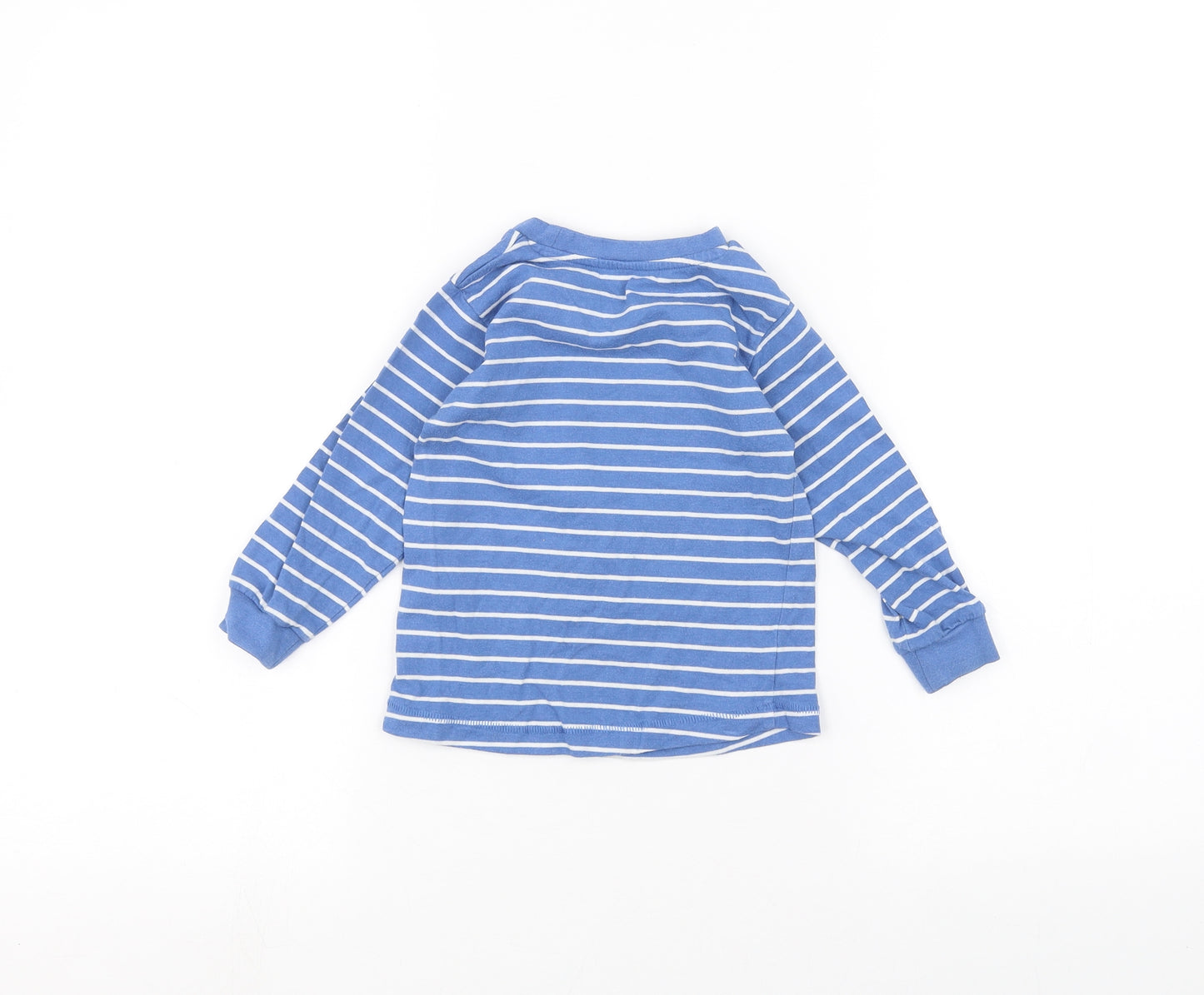 Mothercare Baby Blue Striped  Basic T-Shirt Size 12-18 Months