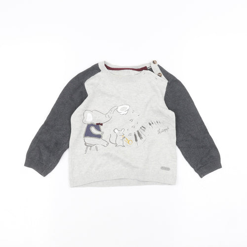 Marks and Spencer Baby White   Pullover Jumper Size 12-18 Months