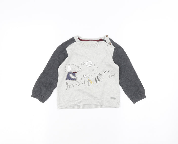 Marks and Spencer Baby White   Pullover Jumper Size 12-18 Months