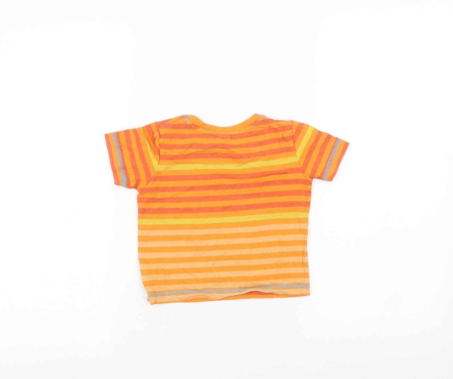Mini Club Baby Orange Striped  Basic T-Shirt Size 12-18 Months