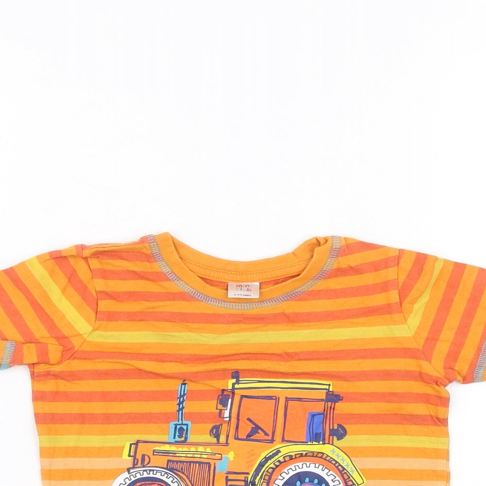 Mini Club Baby Orange Striped  Basic T-Shirt Size 12-18 Months