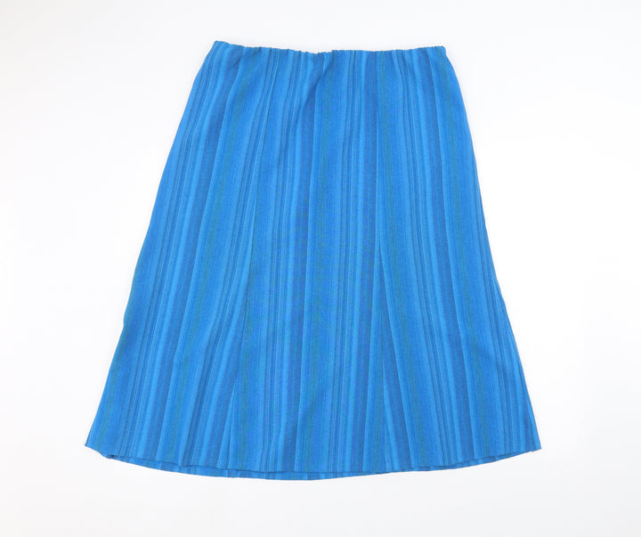 EWM Womens Blue A-Line Skirt Size 18