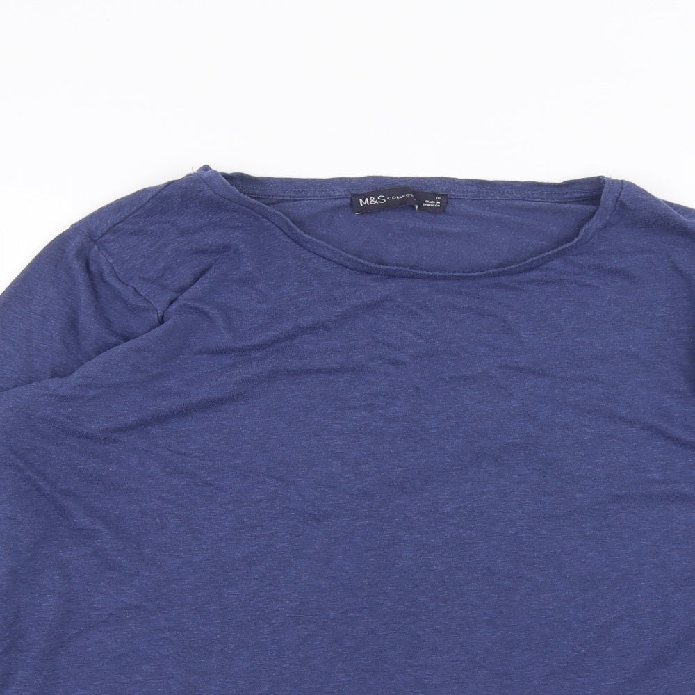 Marks and Spencer Womens Blue   Basic T-Shirt Size 16