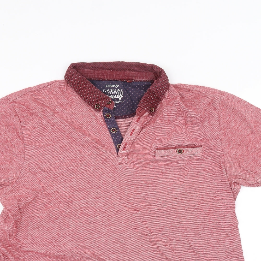 George Mens Red    Polo Size L