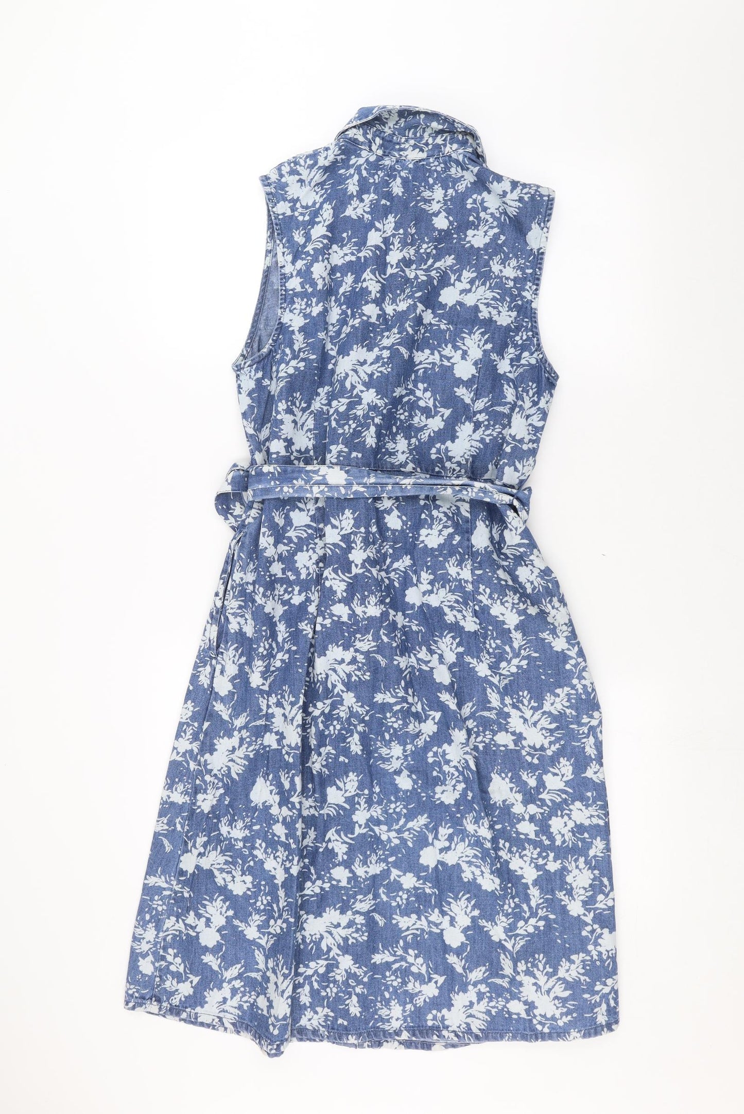 TU Womens Blue Floral  A-Line  Size 12