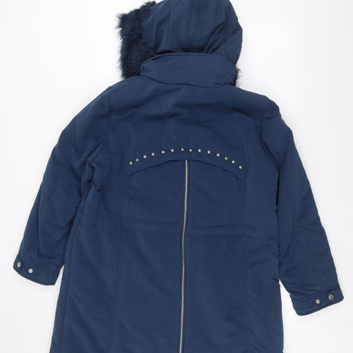 david barry Womens Blue   Parka Coat Size 20