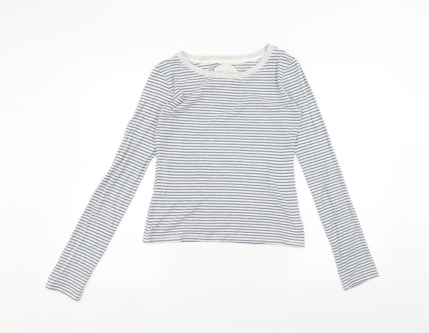 Superdry Womens White Striped  Basic T-Shirt Size M