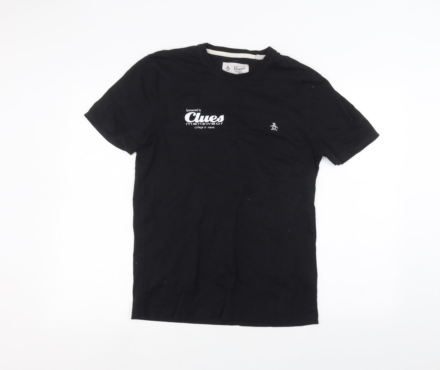 Penguin Mens Black    T-Shirt Size S
