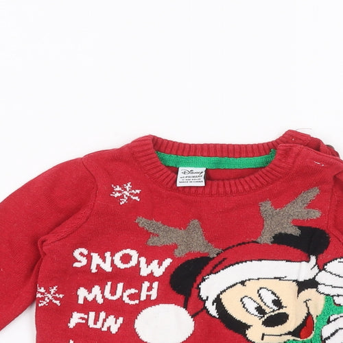 Primark Baby Red   Pullover Jumper Size 3-6 Months