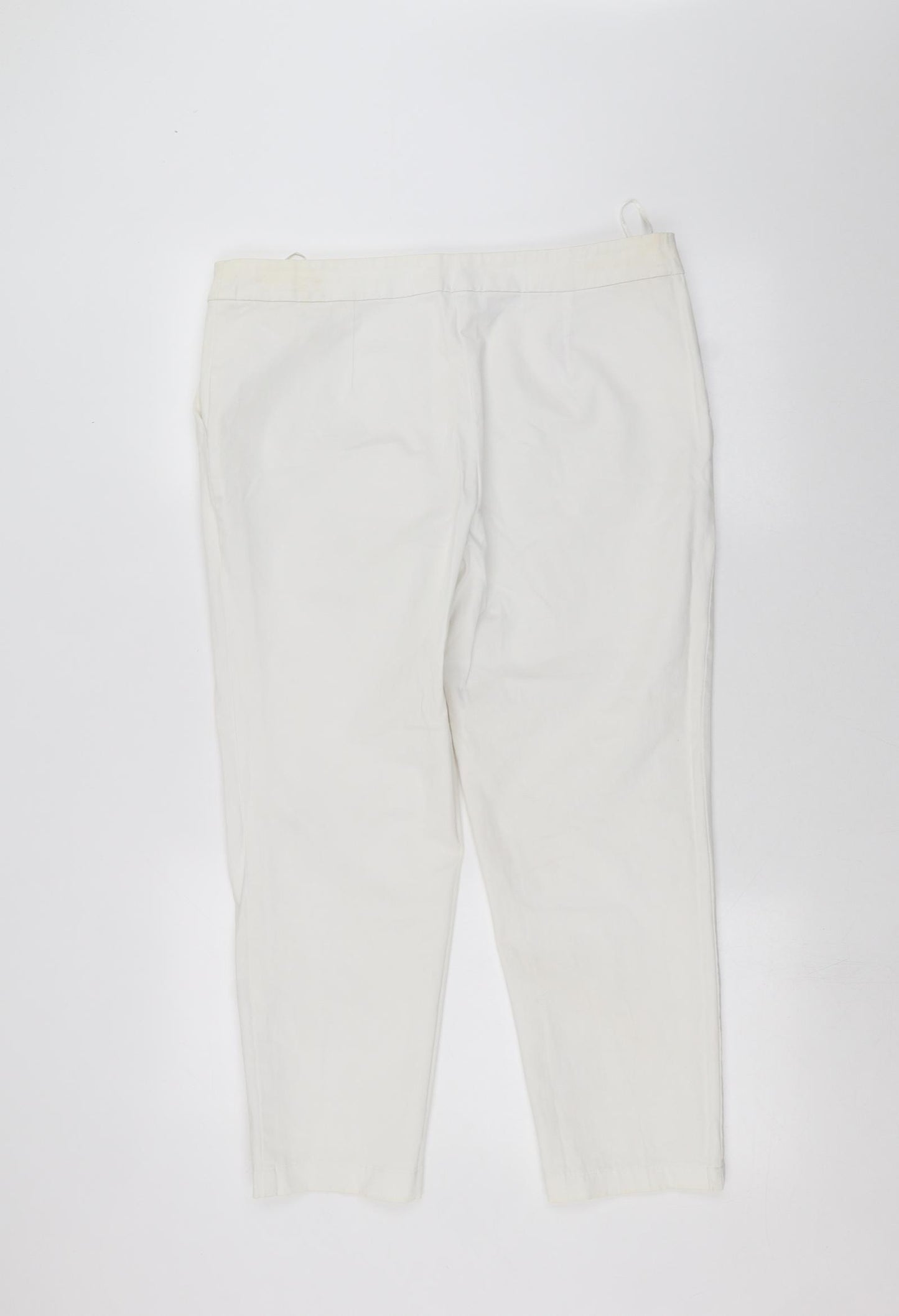 George Womens White   Trousers  Size 14 L32 in