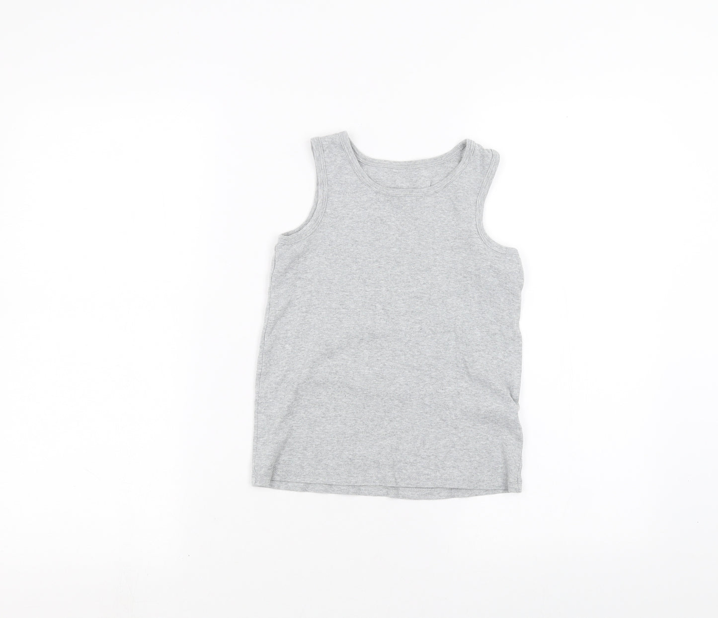 Marks and Spencer Boys Grey   Basic Tank Size 9-10 Years