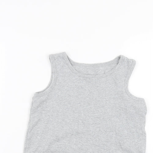 Marks and Spencer Boys Grey   Basic Tank Size 9-10 Years