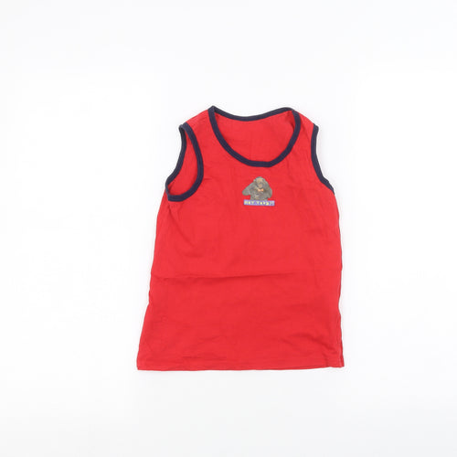Primark Boys Red   Basic Tank Size 8-9 Years