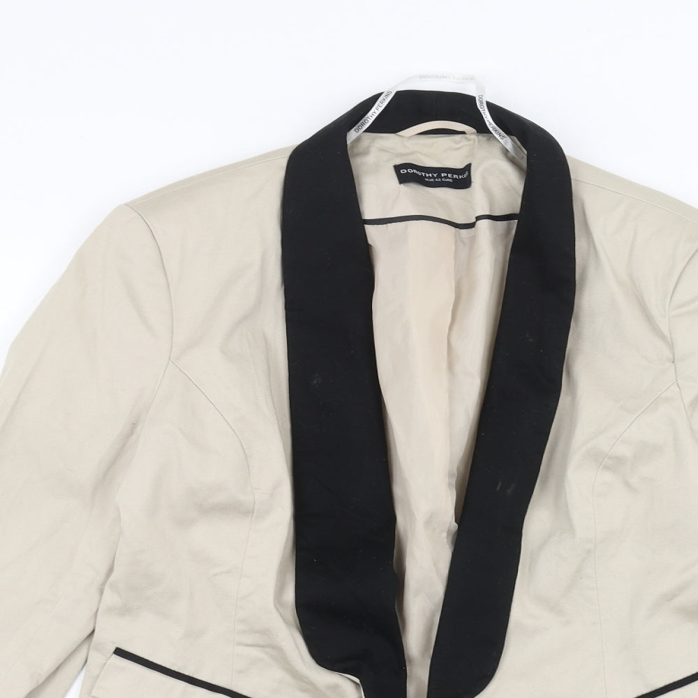 Dorothy Perkins Womens Beige   Jacket  Size 14
