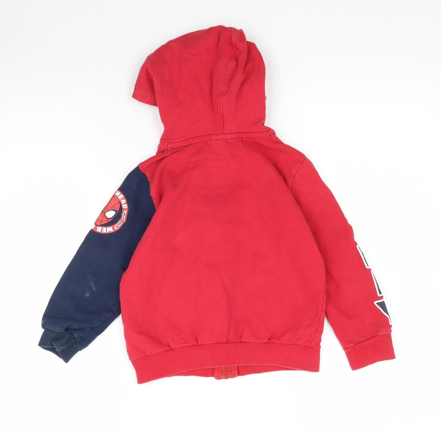 Marvel Boys Red   Full Zip Hoodie Size 6-7 Years  - Spiderman