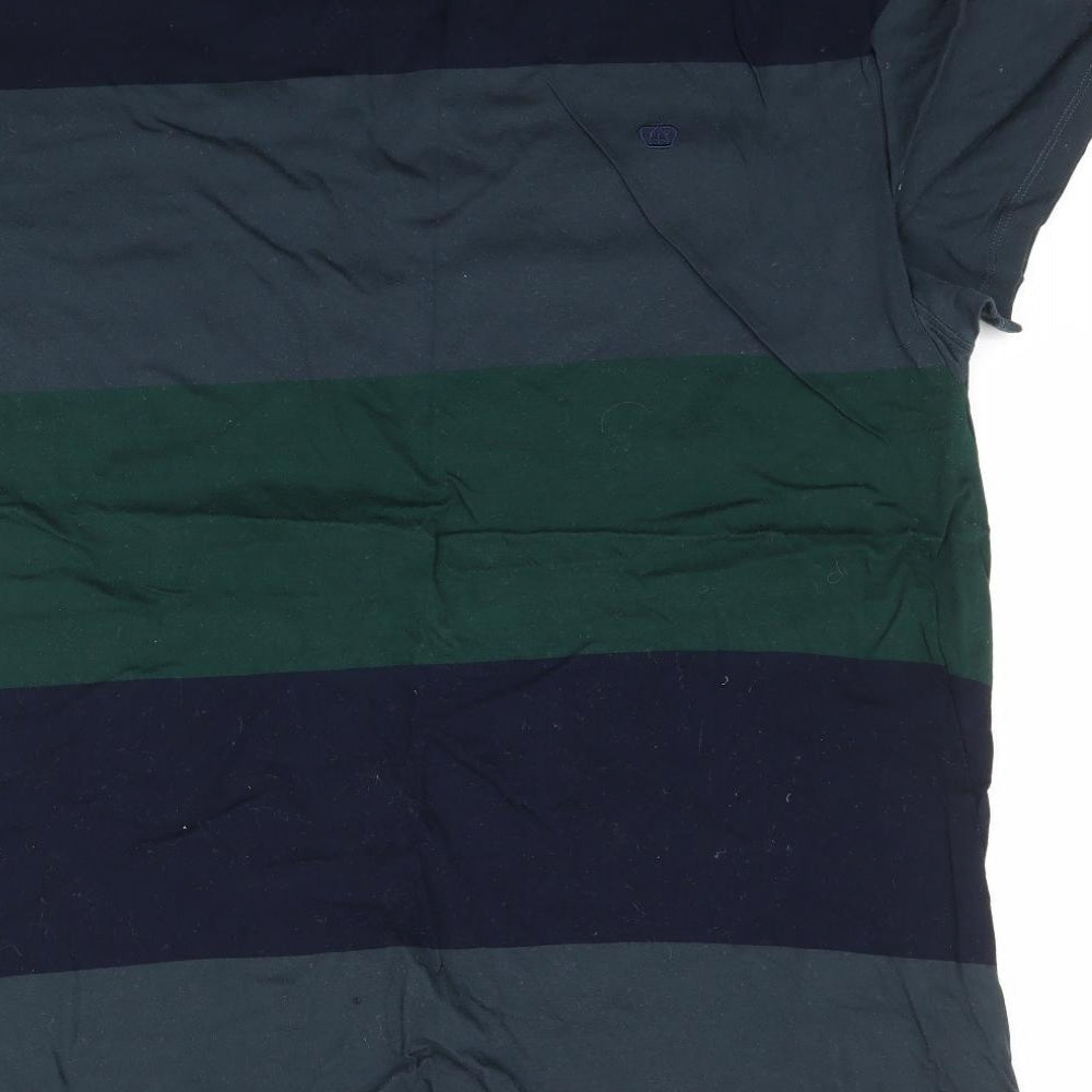NEXT Mens Multicoloured Striped   T-Shirt Size 2XL