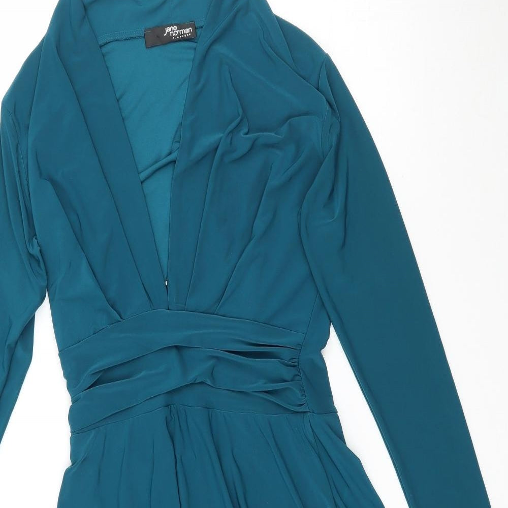 Jane Norman Womens Green   Fit & Flare  Size 6