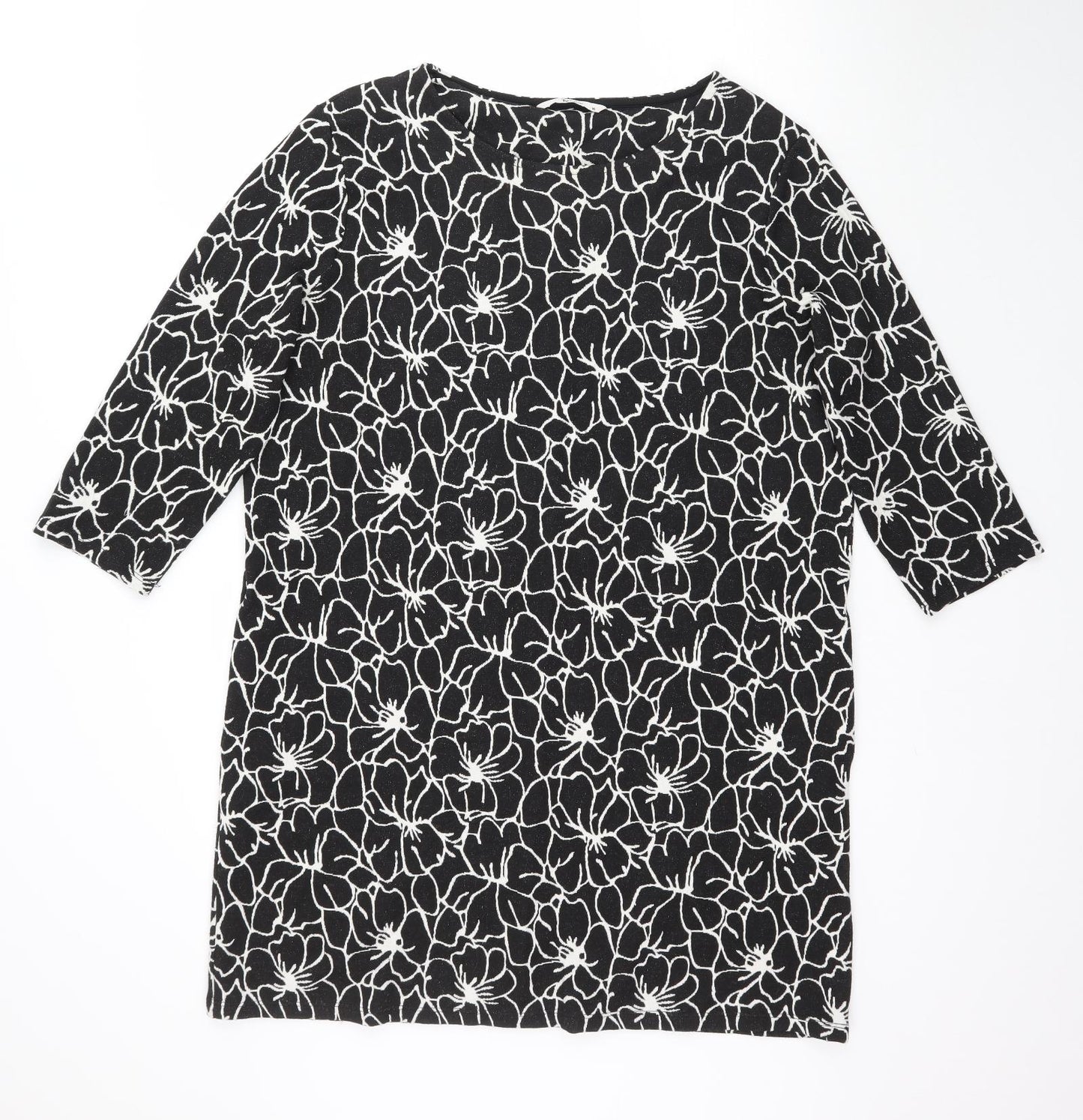 TU Womens Black Floral  Mermaid  Size 16