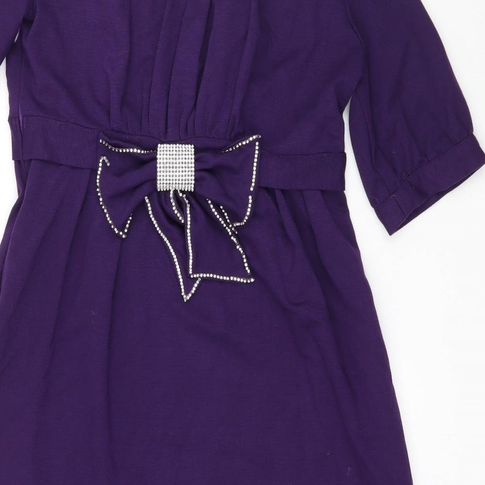 Huali Womens Purple   Fit & Flare  Size M