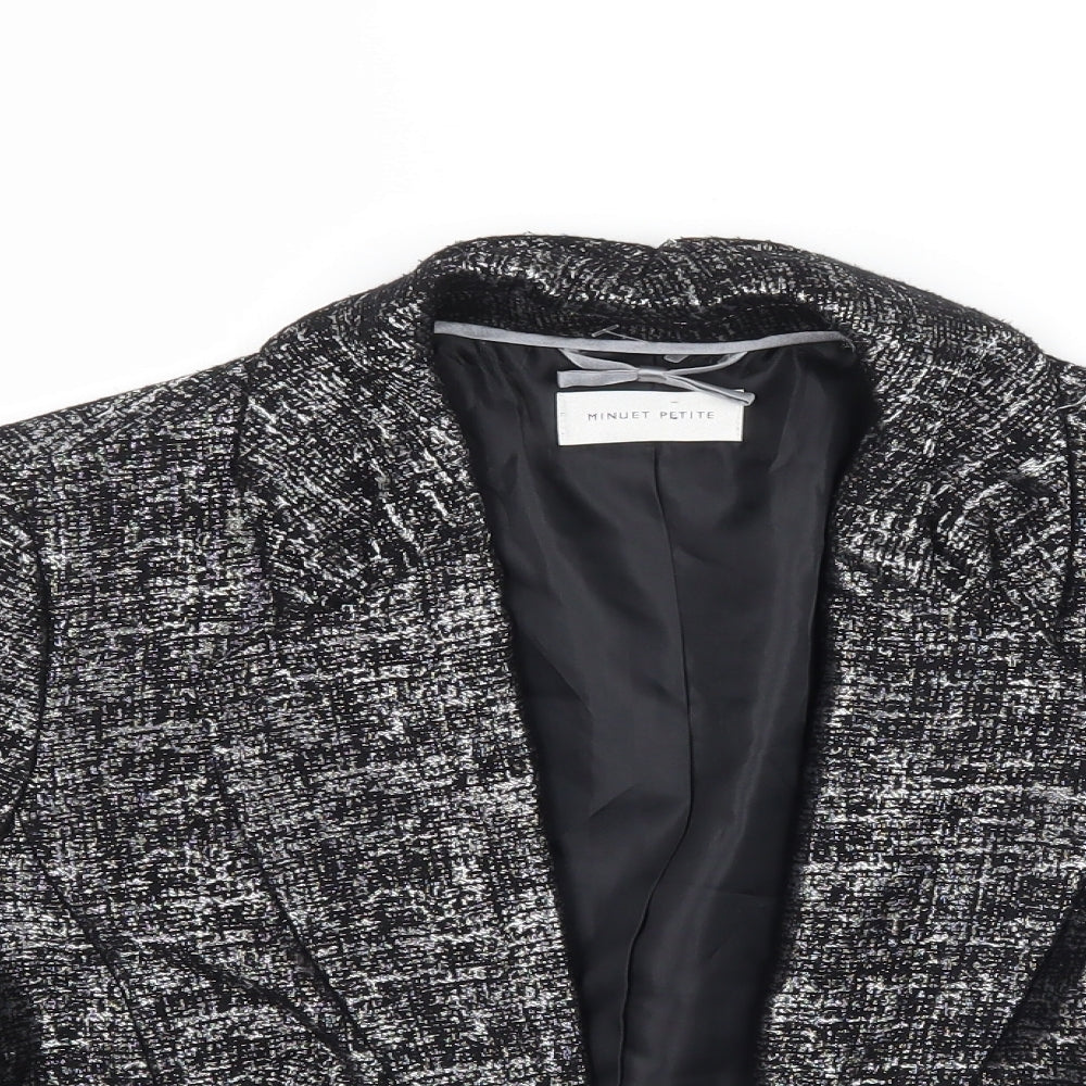 Minuet Petite Womens Black   Jacket Blazer Size 12  - Cropped