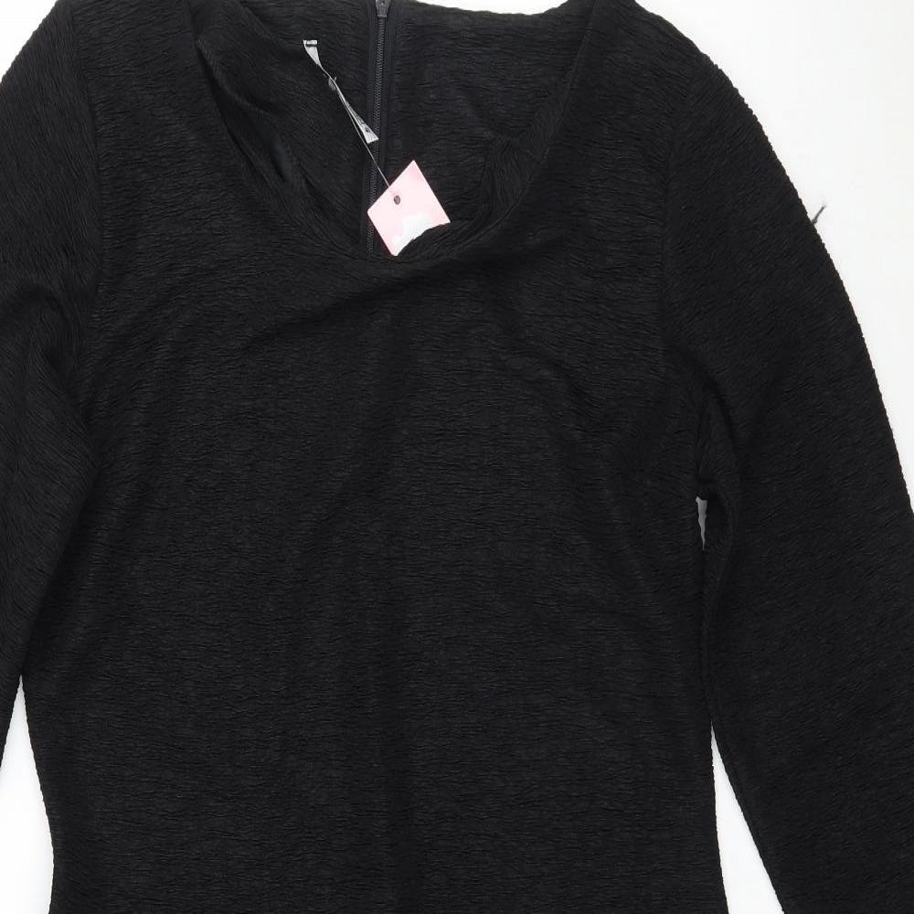 Sense Womens Black   Bodycon  Size 12  - Textured