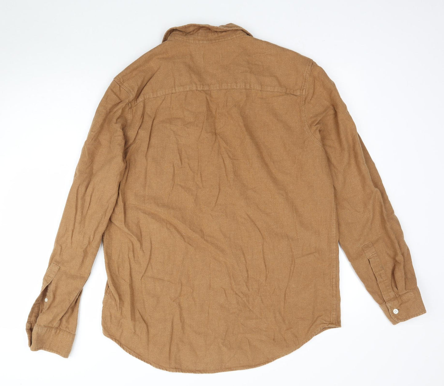 NEXT Mens Brown    Button-Up Size L