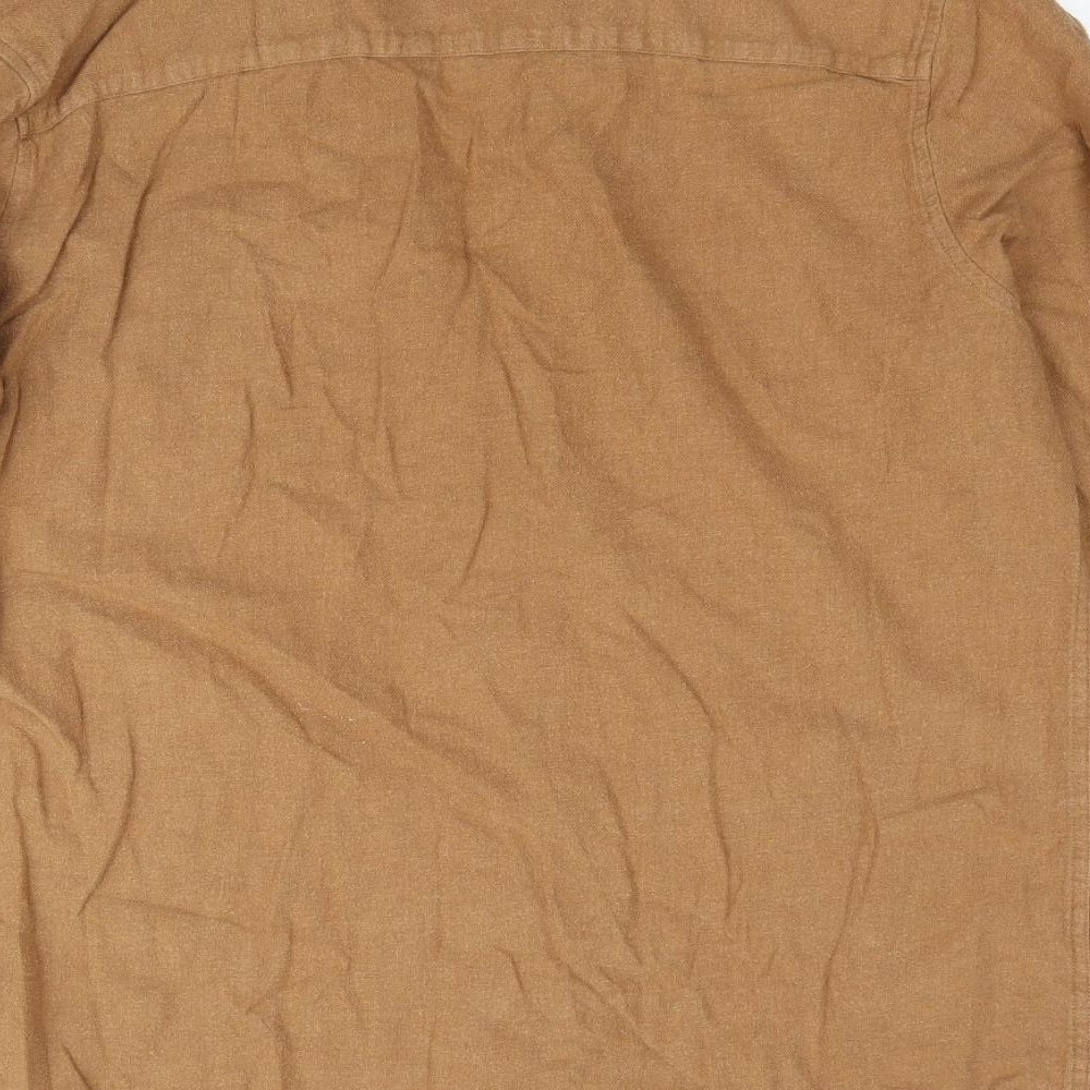 NEXT Mens Brown    Button-Up Size L