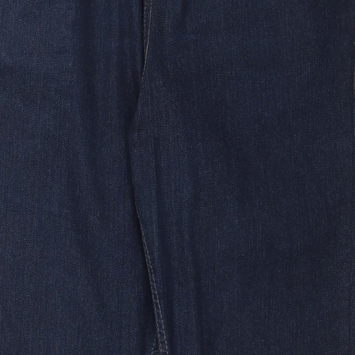 Preworn Womens Blue  Denim Straight Jeans Size 16 L34 in