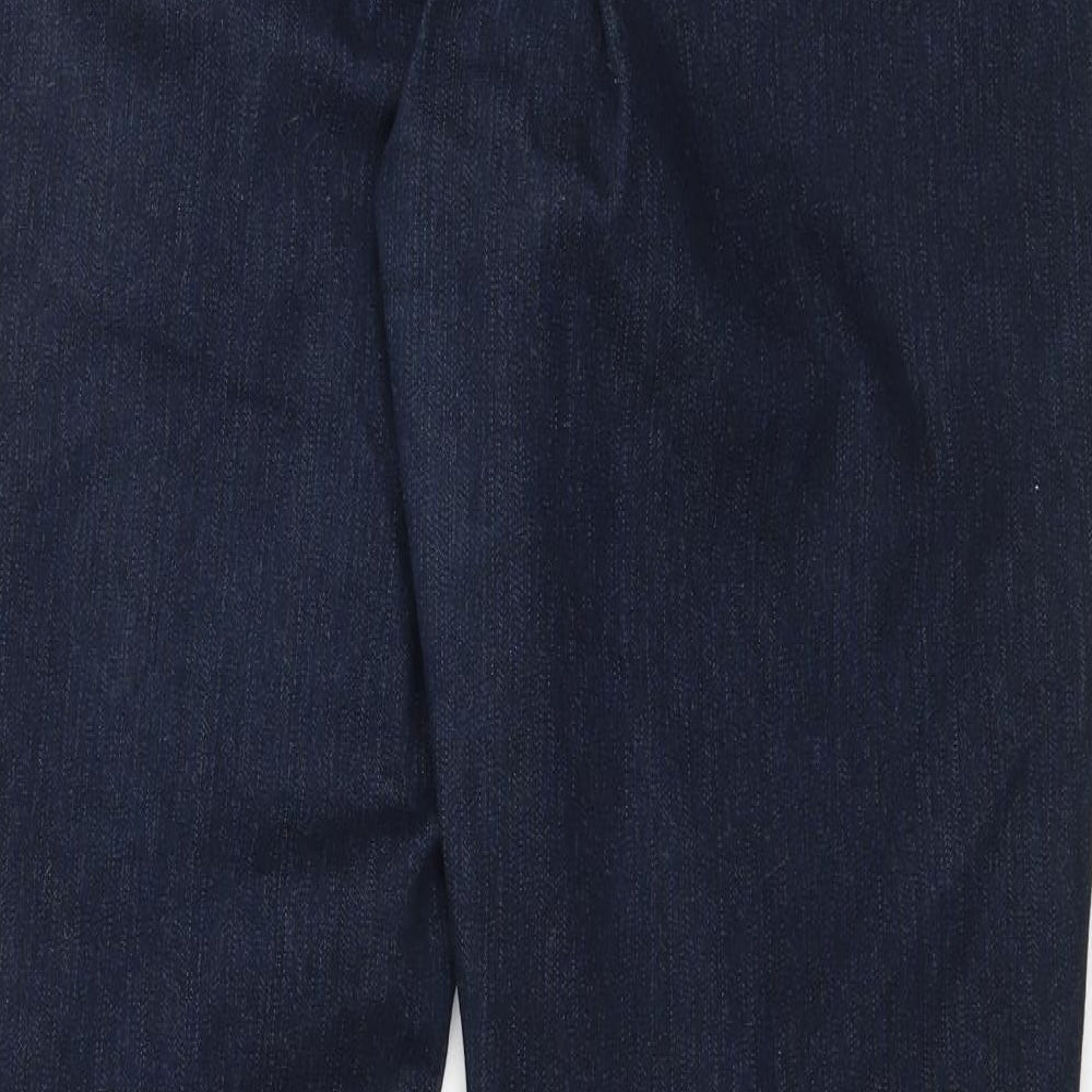 Preworn Womens Blue  Denim Straight Jeans Size 16 L34 in