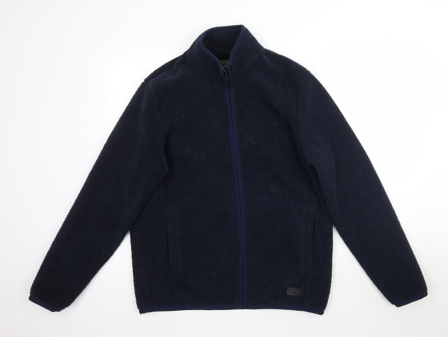 F&F Mens Blue  Fleece Full Zip Sweatshirt Size M