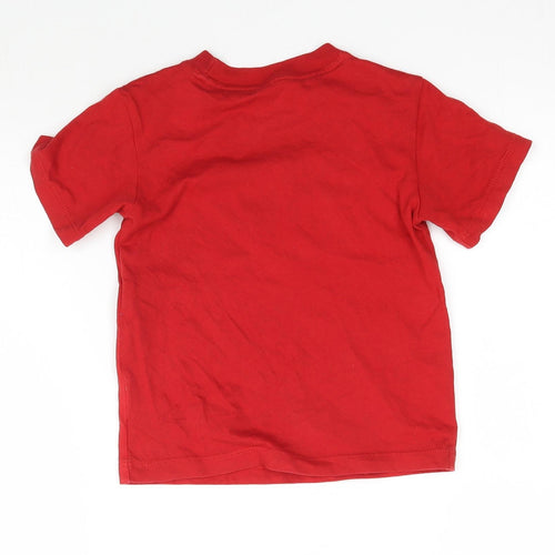 adidas Boys Red   Basic T-Shirt Size 3-4 Years