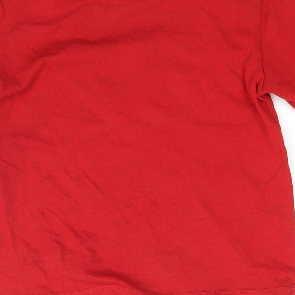 adidas Boys Red   Basic T-Shirt Size 3-4 Years