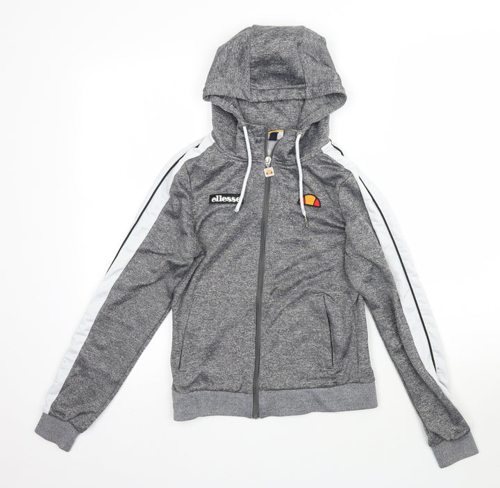 ellesse Womens Grey Full Zip Hoodie Size 4