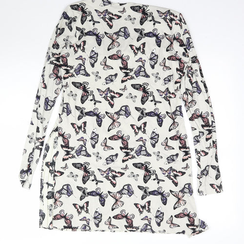 Per Una Womens Grey   Basic Blouse Size 8  - Asymmetric Butterflies