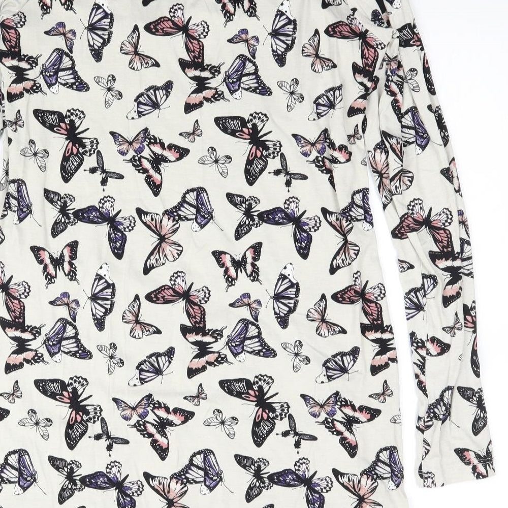 Per Una Womens Grey   Basic Blouse Size 8  - Asymmetric Butterflies
