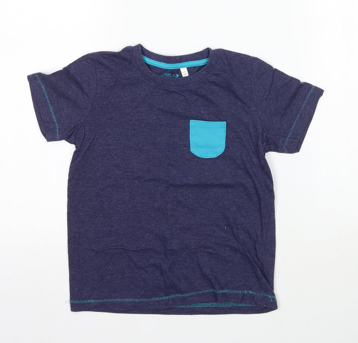 BHS Boys Blue Basic T-Shirt Size 5-6 Years