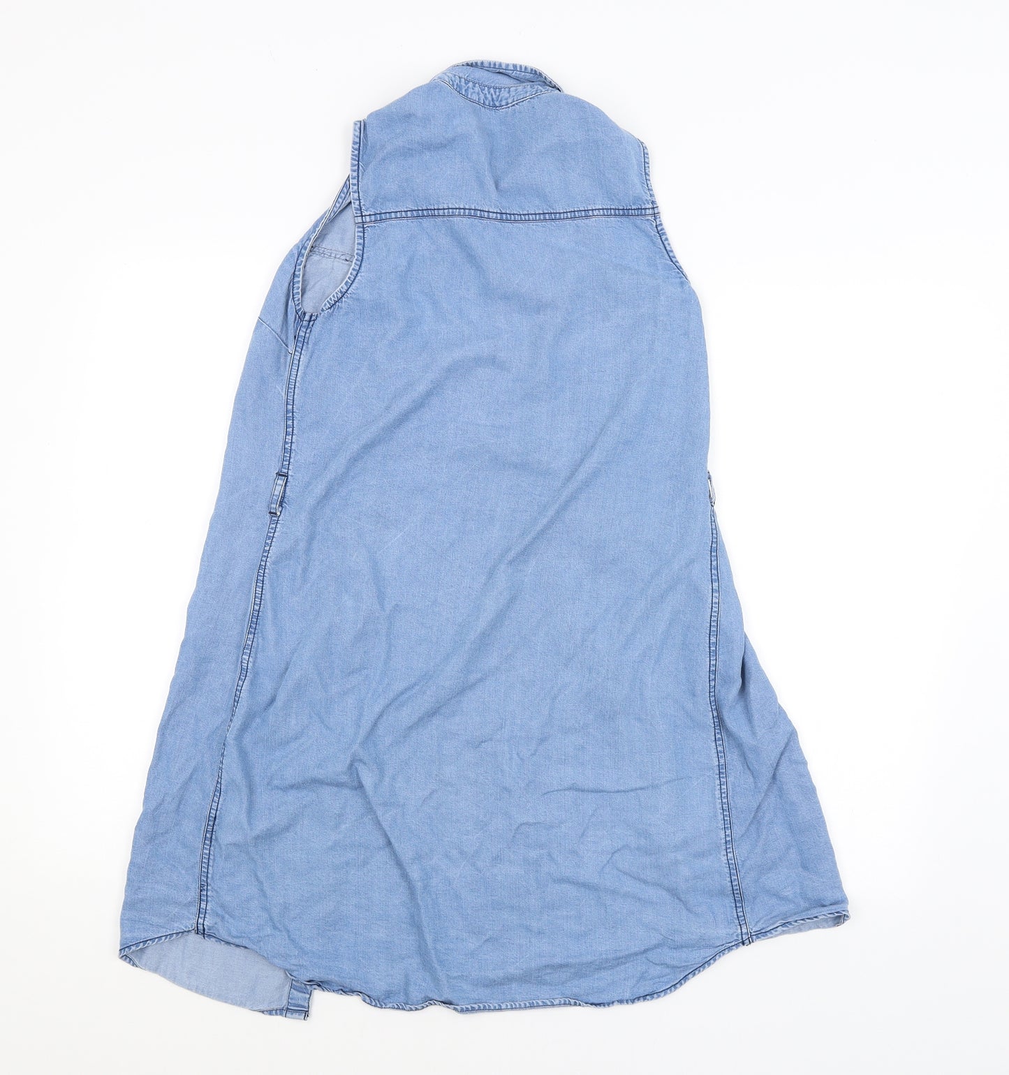 BY VERY Womens Blue   Basic Button-Up Size 8