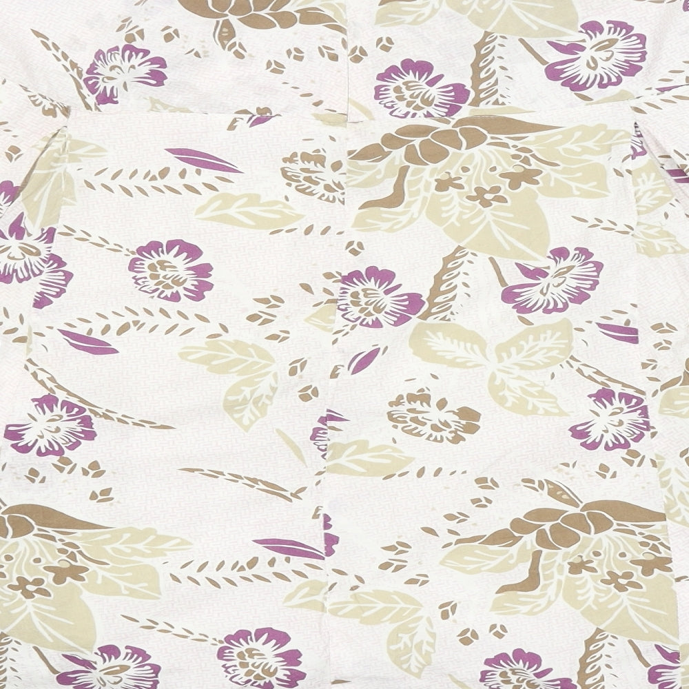 George Womens Beige Floral  A-Line Skirt Size 12