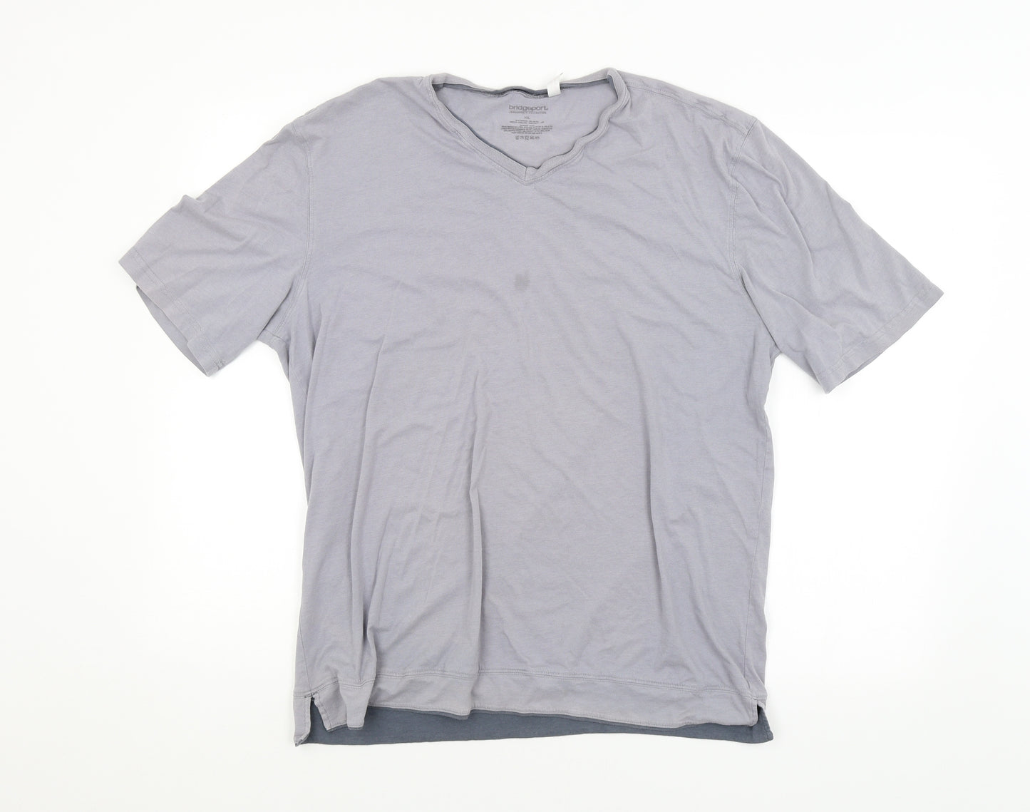 Bridgeport Mens Grey   Basic T-Shirt Size XL