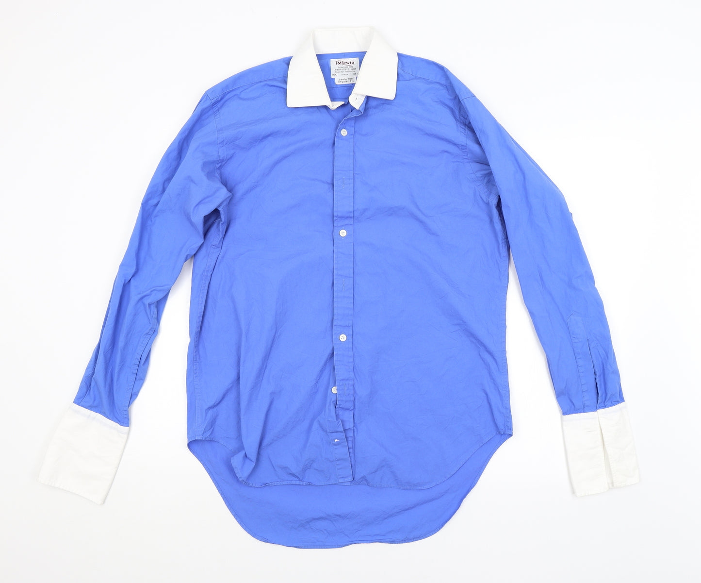 TM LEWIN Mens Blue    Dress Shirt Size 15.5