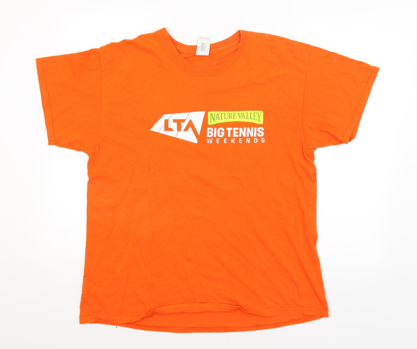 Preworn Mens Orange    T-Shirt Size L