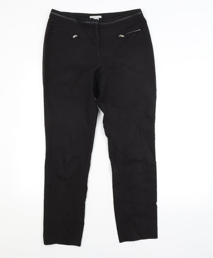 H&M Womens Black   Trousers  Size 10 L28 in