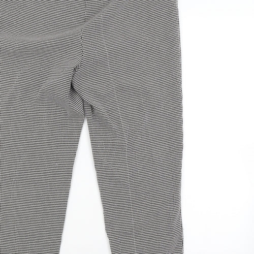 M&S Womens Multicoloured Check  Trousers  Size 14 L25 in