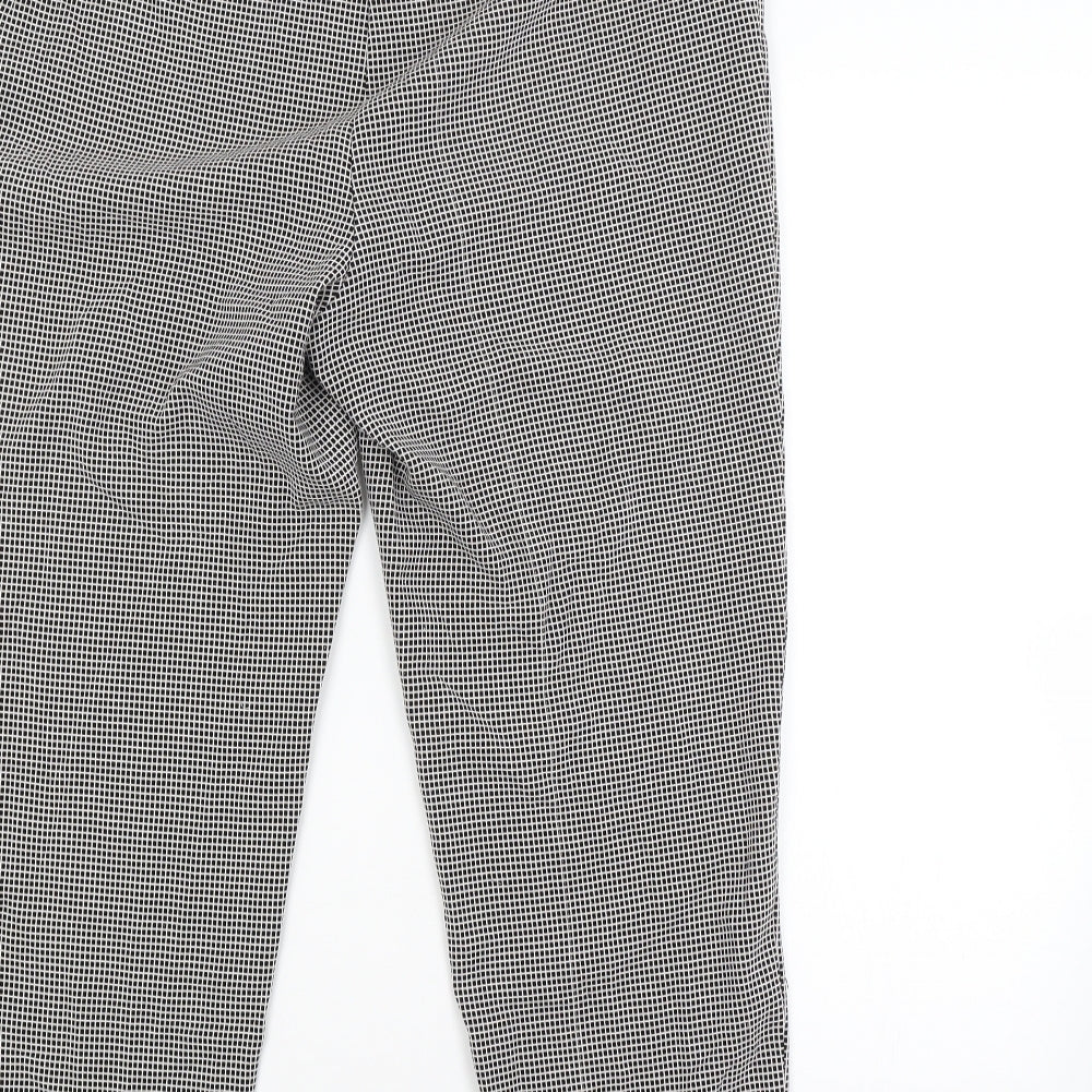 M&S Womens Multicoloured Check  Trousers  Size 14 L25 in