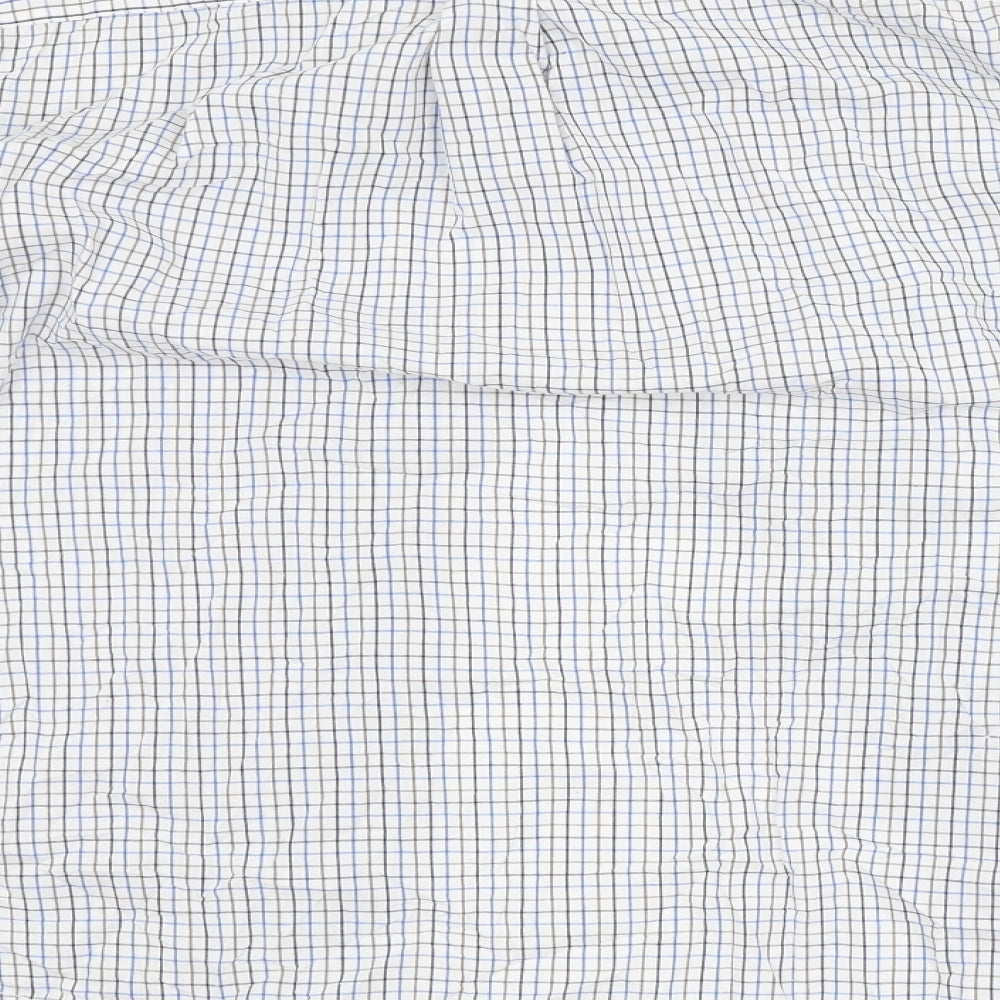 JAMES PRINGLE Mens White Check   Button-Up Size M