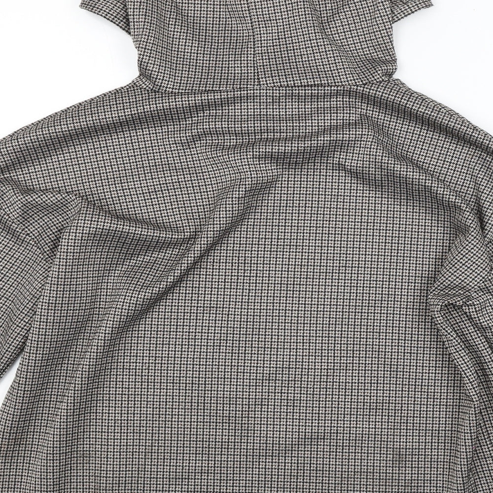 Papaya Womens Multicoloured Check  Pullover Hoodie Size M