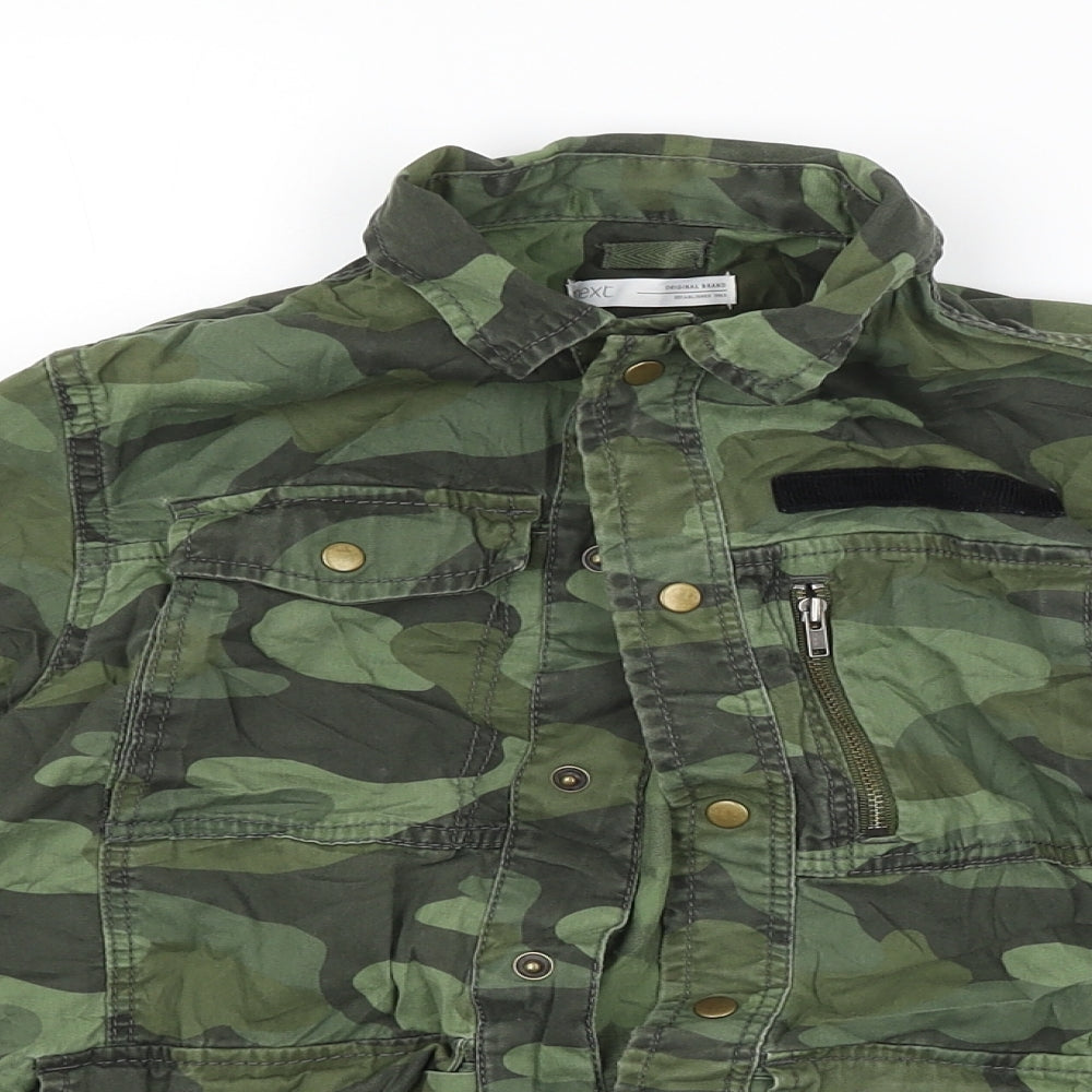 NEXT Boys Green Camouflage  Basic Jacket Jacket Size 8 Years