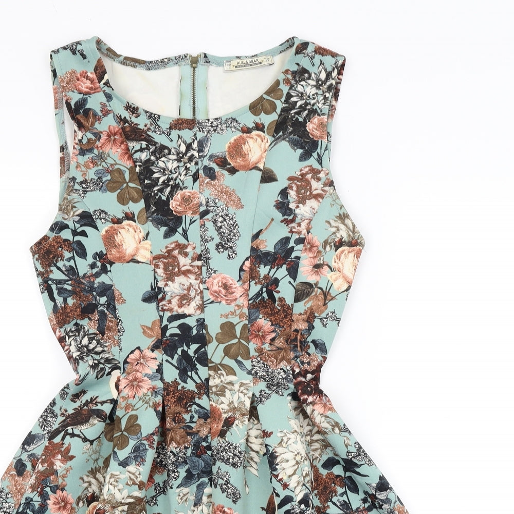 Pull&Bear Womens Multicoloured Floral  A-Line  Size L