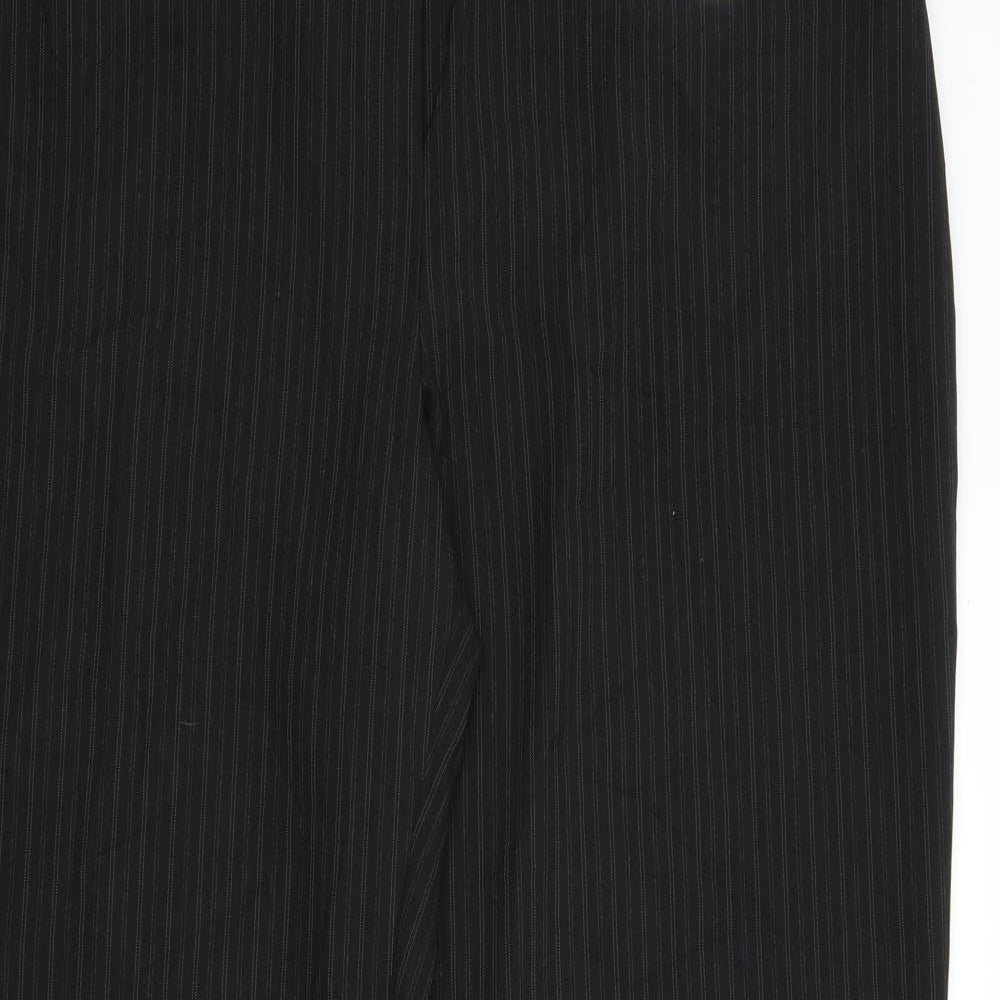 Debenhams Womens Black Striped  Trousers  Size 18 L30 in