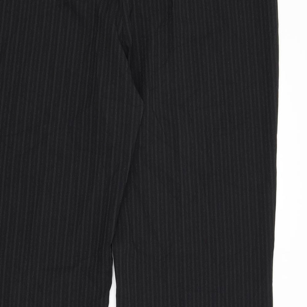 Debenhams Womens Black Striped  Trousers  Size 18 L30 in